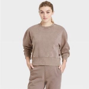JoyLab Sweatshirt and Jogger set in Taupe Brown Sz S